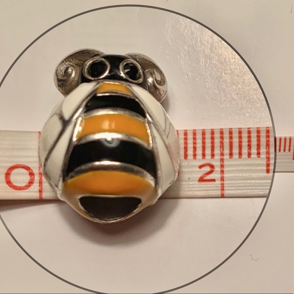 Large Bumblebee Charm Brighton Enamel Bead Bee Spacer - Picture 10 of 15